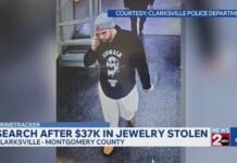 Clarksville police searching for suspect after $37k in jewelry stolen