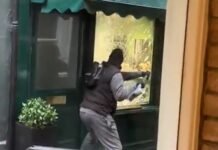Robbers armed with a hammer smash London jewelry store