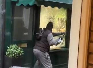 Robbers armed with a hammer smash London jewelry store