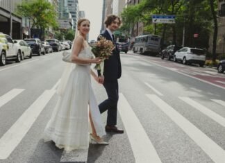 The Bride Wore a Zoe Gustavia Anna Whalen Dress Made From Her Own Vintage Textiles Collection