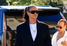 Rihanna Gives the Hailey Bieber Uniform a Try