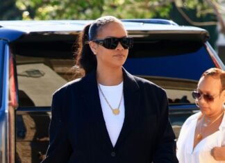 Rihanna Gives the Hailey Bieber Uniform a Try