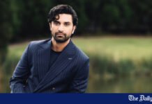 Pakistani star Ahad Raza Mir wears bespoke Zurhem in Australia