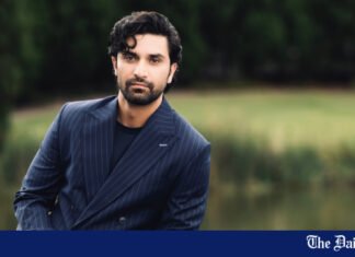 Pakistani star Ahad Raza Mir wears bespoke Zurhem in Australia