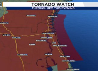 Tornado Watch issued as the risk for severe weather increases today