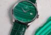 Perrelet introduces the Weekend Malachite with a natural
hard-stone dial