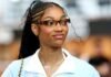 Angel Reese’s Micro Miniskirt Says Tennis but Luxe With Chanel Handbag