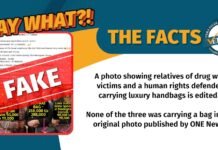 FACT CHECK: Photo of drug war victims’ relatives carrying expensive bags EDITED