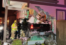Watch: Truck soars through air, crashes into Oregon home