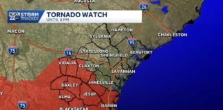 Tornado watches issued for multiple counties in Southeast Georgia