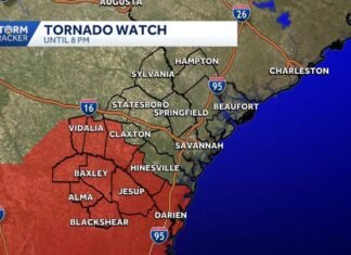 Tornado watches issued for multiple counties in Southeast Georgia