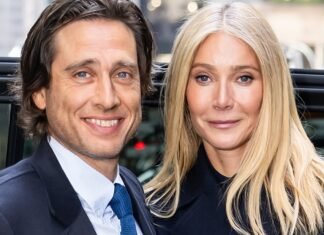 Gwyneth Paltrow makes husband Brad Falchuk carry her Hermes purse as she leads the way in New York City