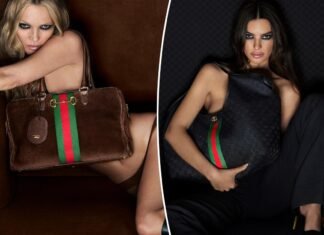 Kate Moss and Emily Ratajkowski are covered in purses — and not much else