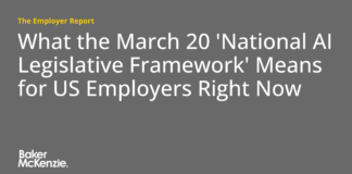 What the March 20 ‘National AI Legislative Framework’ Means for US Employers Right Now