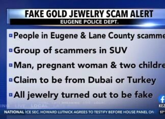 Fake Gold Jewelry Scam Alert