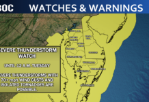 UPDATE: Delmarva counties under severe thunderstorm warnings, watches