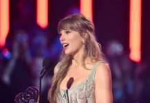 Taylor Swift Wears One-of-a-Kind Statement Tourmaline and Diamond Earrings to Her First Awards Show of 2026