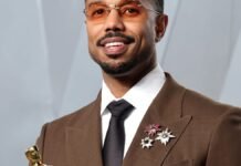 Who really stole the Oscars? Brooches were men’s accessory of the night.