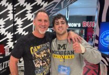 Harbor Creek wrestling legend Jeff Catrabone watches son at NCAA meet