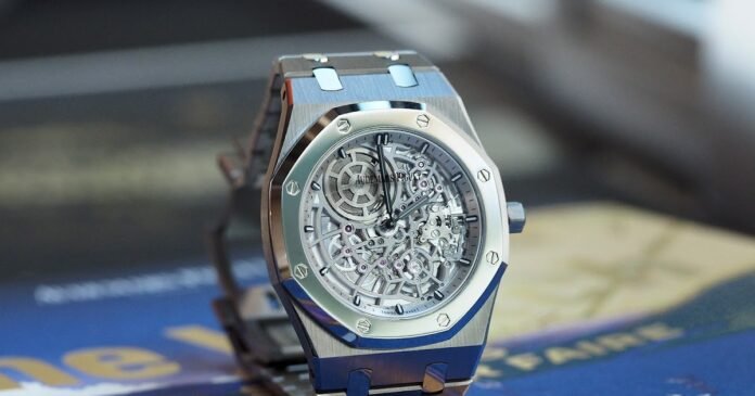 Audemars Piguet Royal Oak “Jumbo” Extra-Thin Openworked 39
mm in Titanium and BMG