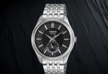 Casio unveils new slim metal watches with 24-hour sub-dial