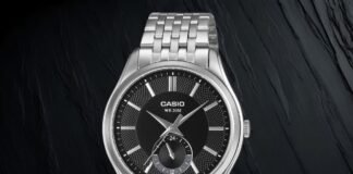 Casio unveils new slim metal watches with 24-hour sub-dial