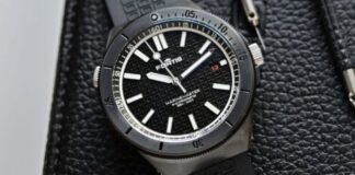 First Look – The new Fortis Marinemaster M-44 DLC Gravity
Black and Black Resin