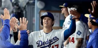 Ohtani’s ‘Three-Peat’ Watches Mark Dodgers’ Opening Victory
