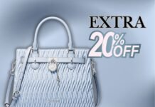 Michael Kors Outlet has this $458 sky blue satchel on sale for $159 and it’s perfect for spring