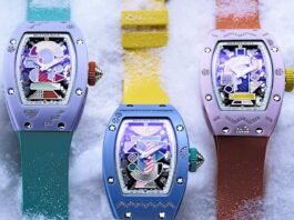 Richard Mille concludes the RM 07-01 Coloured Ceramics
series with gem-set editions