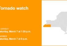 Tornado watch active for Western NY until Saturday evening