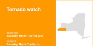 Tornado watch active for Western NY until Saturday evening