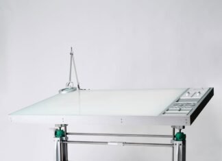CALIPER and the bespoke worktable created for Daniel Arsham