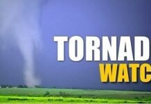 Tornado Watch Issued For Southern Maryland And Much Of Mid-Atlantic Until 7 PM