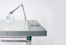 A drafting table for Daniel Arsham is a dream piece of bespoke studio equipment