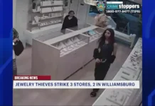 Police search for trio behind back-to-back jewelry thefts in Williamsburg