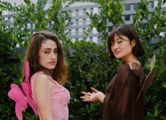 Katarina Zhu & Rachel Sennott Wore Matching Anna Sui Butterfly Dresses For The ‘Bunnylovr’ Premiere
