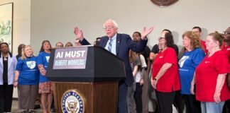 Sanders and Fain warn that AI, like NAFTA, could kill American jobs