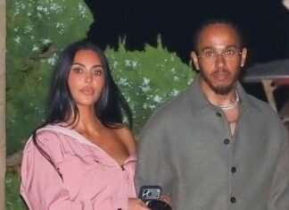 Kim Kardashian and Lewis Hamilton Coordinate Their Couple Style