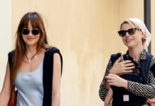 Dakota Johnson and Jessie Buckley Offer Two Different Takes on the Same Spring Outfit Formula
