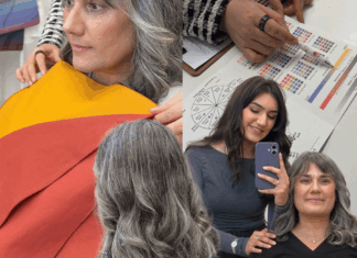 My 57-Year-Old Mom Embraces Her Gray Hair—According to Experts, These Are the Elegant Outfit Colors That Complement Her Natural Color