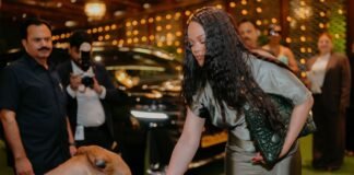 Rihanna’s India Visit Turns Heads After Feeding Cow with Luxury Handbag in Tow