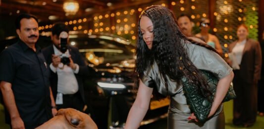 Rihanna’s India Visit Turns Heads After Feeding Cow with Luxury Handbag in Tow