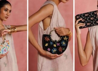 This collection marries Indian craftsmanship and quiet luxury in ethically made hand-embroidered bags