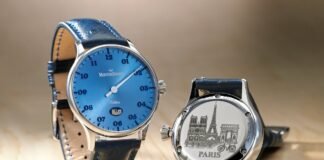 MeisterSinger City Edition 2026: 40 mm Pangaea with
city-themed engravings