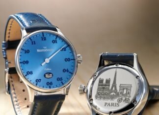 MeisterSinger City Edition 2026: 40 mm Pangaea with
city-themed engravings