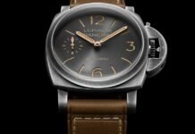 Panerai Luminor 8 Giorni PAM01733 with Brunito case and
eight-day power reserve