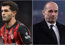 Christian Pulisic watches closely as Milan boss Massimiliano Allegri addresses Italy coaching links to repl…