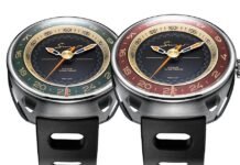 Singer Reimagined DualTrack: dual time with peripheral
24-hour display