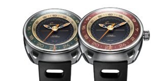 Singer Reimagined DualTrack: dual time with peripheral
24-hour display